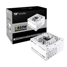Thermaltake Toughpower GT 850W Snow ATX 3.1 Power Supply; 80 Plus Gold Efficiency; Smart Zero Fan; Native 600W PCIe 5.1 Connector; PS-TPT-0850FNFAGU-W; 5 Year Warranty