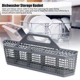 WGFOIP Universal Plastic Dishwasher Cutlery Storage Basket, Easy Drying for GE WD28X10128 Solves Wash Problem Multiple Cycle Suitable for Kitchen Tools Organization