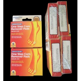 Equate Maximum Strength One Step Corn Remover Pads - Salicylic Acid - 6 Boxes (36 Pads)