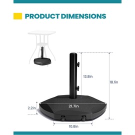 Pellebant Patio Umbrella Base, Patio Umbrella Base for Cantilever Offset Bases (57lbs)