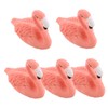 Outanaya 5pcs Pink Flamingo Nail Practice Stand Resin Nail Holder