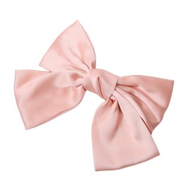 KOUMAKI Bowknot Hair Ornament, Barrette, Ribbon, Hair Clip, Adults, Children, Cute, Barrette, Large, Stylish, Hair Accessory, Coming of Age Ceremony, Graduation Ceremony, Wedding Dating (Ride Pink)