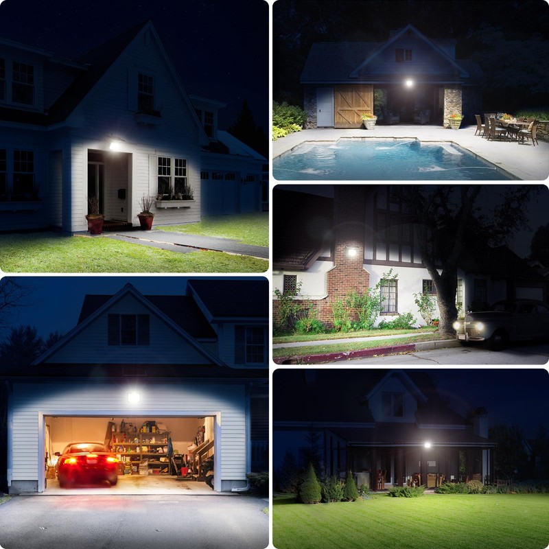 intelamp Solar Flood Lights Outdoor Waterproof, 20000mAh 251 LED 2000LM