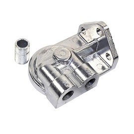 MOTORCYCLE OIL FILTER RELOCATION MOUNT RIGHT SIDE PORTS, BLACK