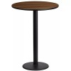 Belnick 24" Round Walnut Laminate Table Top With Base -