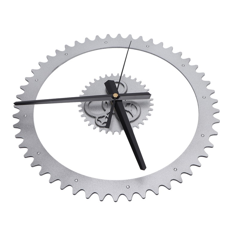 Simple Wall Clock Hollow Gear Frameless Design Hanging Clock with
