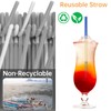 VirtuGro 10PCS Glasstrohhalme Trikolore Strohhalme Glas Glasstrohhalme Lang Trinkhalme Glasröhrchen