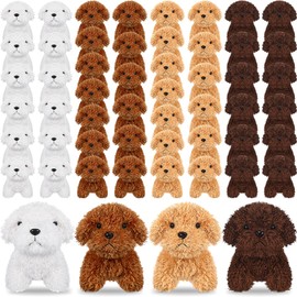 Liliful 50 Pcs Puppy Dogs Stuffed Animals Bulk Assorted Mini Dog Doll Soft Fluffy Plush Animal for Kids Baby Girls Boys Back to School Birthday Easter Gifts Party Favor(Multicolored)