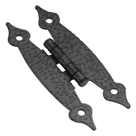 Hickory Hardware P106-CB-25B Southwest Lodge Flush Mounted Hinge - Full Inset Face Frame with Soft Close - Free Swinging Cabinet Hinge - Easy Installation - Colonial Black Finish - 25 Sets of Pairs