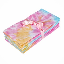 Grownhome Arts Cloth Napkins Premium 18 X 18inch Solid Washable Linen Style, Soft Table for Wedding Party Restaurant Dinner Parties Tie & Dye (Set of 6) (Pink)