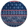 Patriotic Themed 15-inch Round Braided Printed Placemats, Set of 4 (Patriotic Paisley & Geometric Designs)