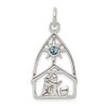 925 Sterling Silver and Stellux Crystal Nativity Charm Pendant