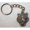 TIGER Head Fine Pewter Keychain Key Chain Ring USA Made