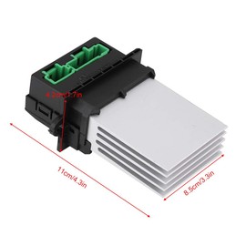 Fan Resistor Fan Regulator, Heater Motor Fan Resistor with Wiring Harness Plug Fan Resistor for C5/C3/C2, for 207/406/607/1007, for Scenic I/II 7701048390 6441L2