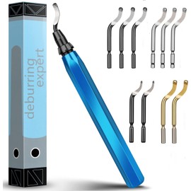 CUTEONEE Deburring Bar, Rotary Reamer, Set of 10, Blade Replacement Blades, BS1010, BS1012, BS1018, BK3010, Aluminum, Iron, Copper, PVC Pipe, Plastic, Resin, Wood, Deburring, Chamfer Cutter 360° Rotatable