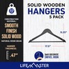Lifemaster Wooden Clothes Hangers – with 360 Degree Swivel Hook