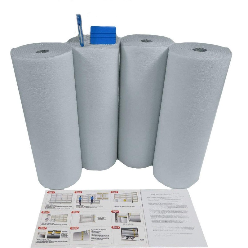 Commercial Garage Door Insulation KIT Reflective Foam White 7 Panel