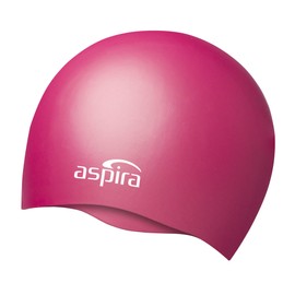 Aspira Silicone Swim Cap. Pearl Pink. Unisex Adult Size, One Size Fits Most.