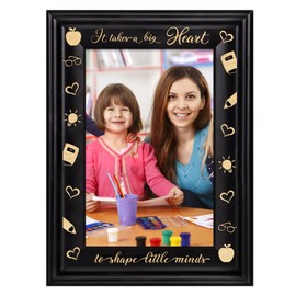 WaaHome Wood Teacher Picture Frame - Teacher Appreciation Gifts for Women Men, Graduation End of Year Gifts for Daycare Preschool Elementary Teachers from Students