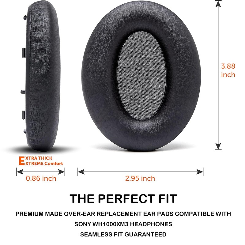 Replacement WH1000XM3 EarPads for Sony WH-1000XM3 Headphones Soft Memory Foam