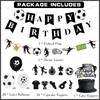 Footbal Themed Birthday Party Decorations - 33 Pcs Black And