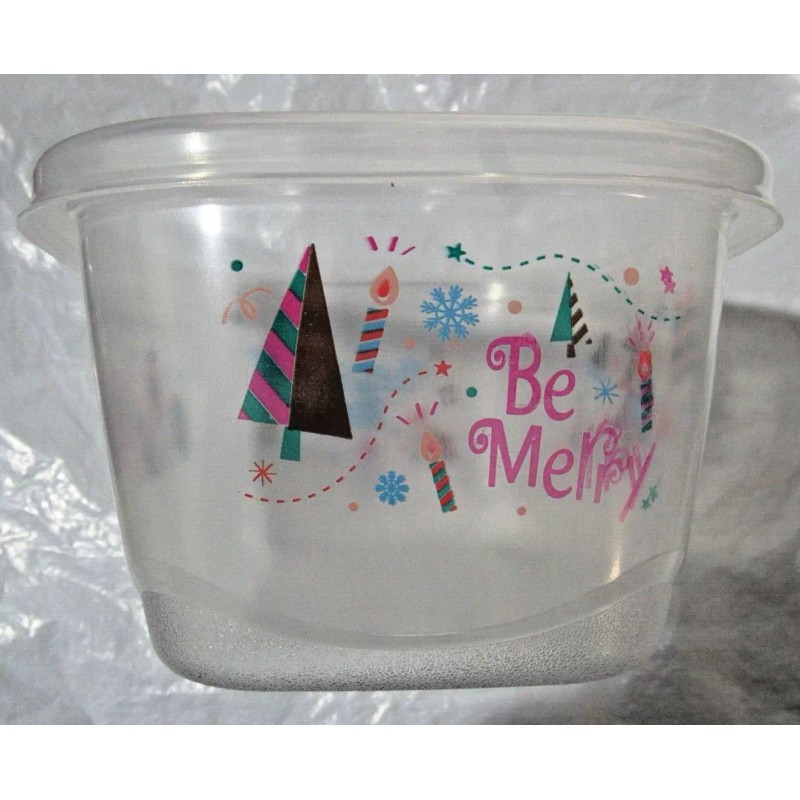 GLAD Limited Edition Christmas Holiday Plastic Storage Container 2 Pack