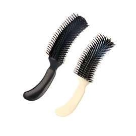 Mikinona 2pcs Double-sided Hair Comb S-shape Makeup Comb for Women Styling Tool Plastic Curly Hair Even Makeup Light Portable