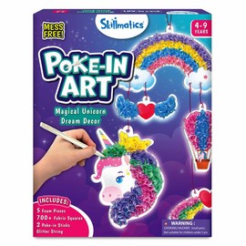 Skillmatics Poke-in Art - Art & Craft Activity, Mess-Free Art for Kids, DIY Kit, Gifts for Girls & Boys Ages 4 to 9 Creative Play Artistic:_Unicorn Dream Decor