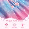 VASCHY Cute Cat Dress for Girls, Tulle Dress Cotton Ruffle
