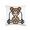Jump Rope Skip Rope Exercise Work Out Throw Pillow