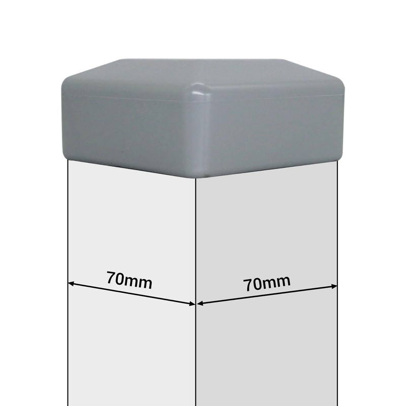 SKIR'CO (2 pcs) Fence Post Caps, Square 70 x 70