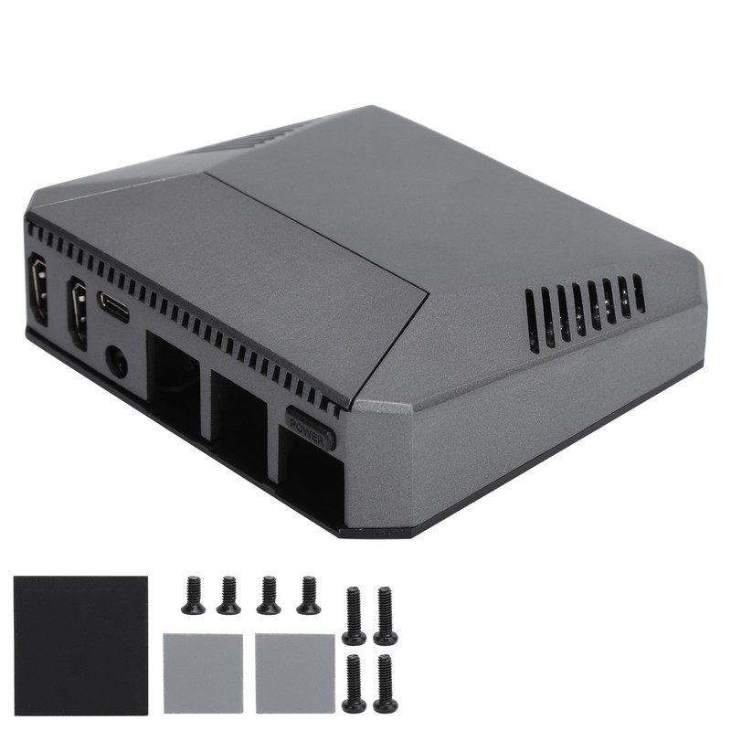 For Raspberry Pi 4B Case Aluminum Alloy Cooling Shell Metal