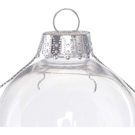 12pcs Clear Plastic Fillable Ornament Balls, Transparent DIY Craft Ball, Christmas Ornaments Round Balls, Hanging Christmas Tree Decorations Indoor Home Decor Supplies (2.36 inch/60mm)