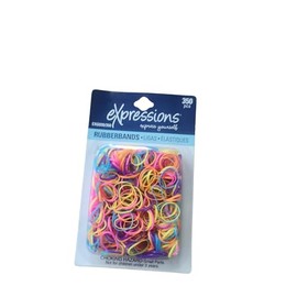 Expressions Elastic Hair Ties, 350 Piece Hair Ties, Multi-Color and Clear Options (Mixed)
