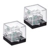BENECREAT 2Pcs 3-Tier Clear Display Case, 35x35x35mm Square Specimen Display