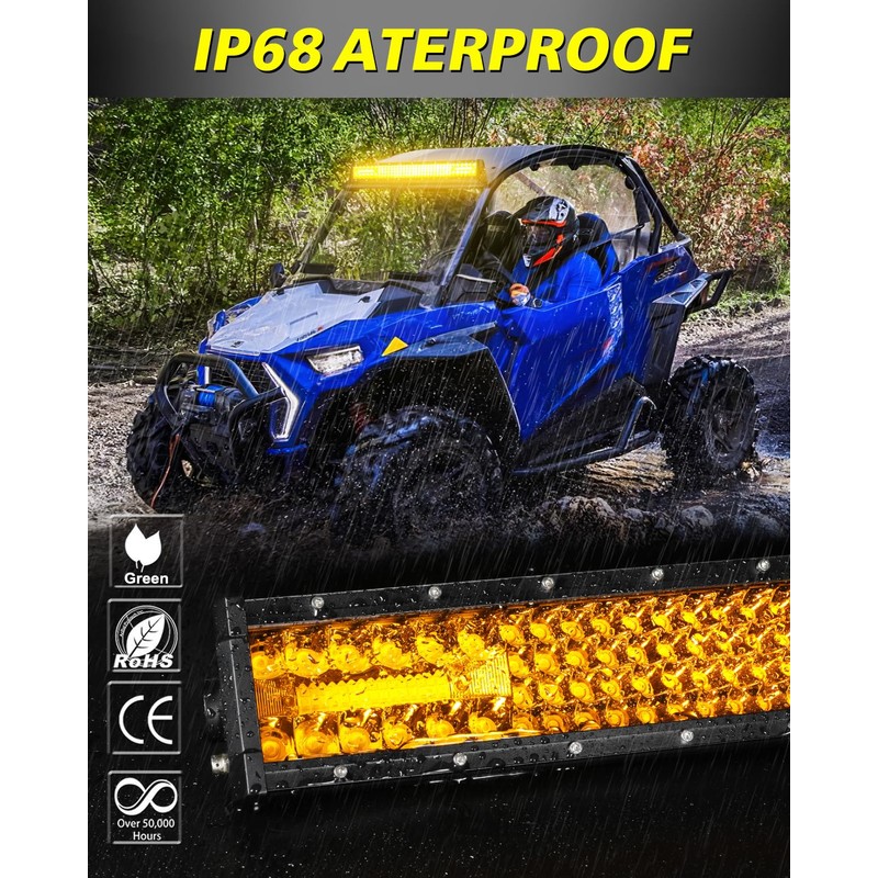 20 Inch Amber LED Light Bar, AKD Part 150W Spot