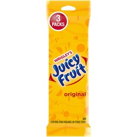 JUICY FRUIT Original Bubble Gum Chewing Gum Bulk Pack, 15 Stick (Pack of 3)