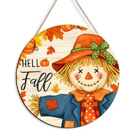 COLOR VALLEY ART - Fall Thankful Pumpkin Sign Decorations, Wooden Hanging Autumn Decor for Home Farmhouse Living Room Autumn Harvest Day Thanksgiving Decor (12‘’-A)
