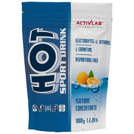 Activlab Hot Sport Drink 1000g - Isotonisches Getränkepulver mit Elektrolyten und Vitaminen, Kohlenhydrate, Über 80 Portionen | Unterstützung und Regeneration nach intensivem Training, Orange