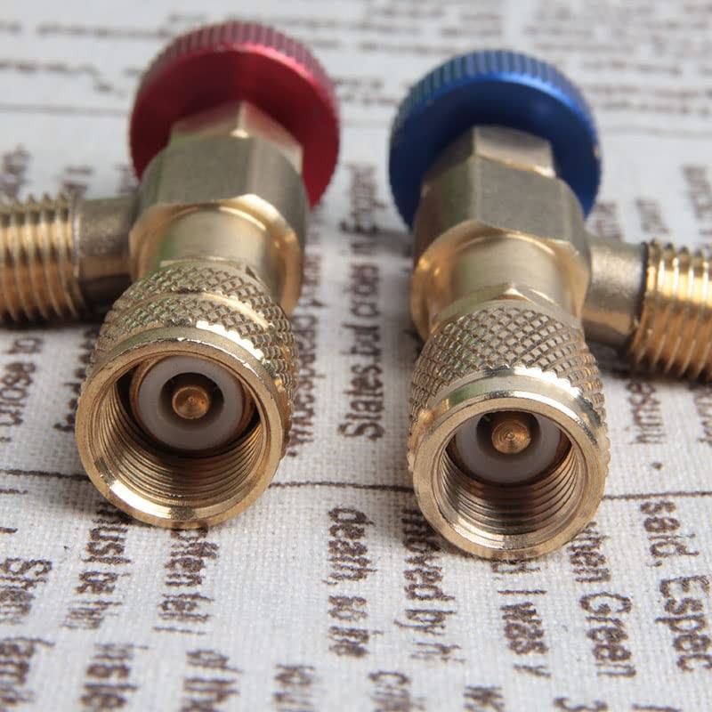 Opexicos 2Pcs Multifunctional R22/R410A Refrigeration Charging Adapter,Air Conditioning Charging Valve