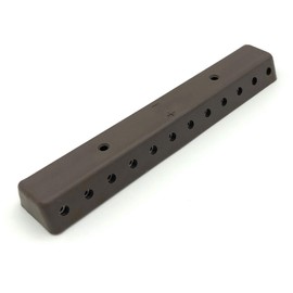 BELI-BECO 64/12 Distribution Plate for Cross-Hole Plugs Miniature Banana Plug with Pin Diameter: 2.6 mm, 24 Connections, 100 x 20 mm (Brown)