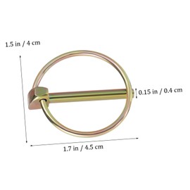 Gatuida 10pcs Heavy Duty Lynch Pin for Trailers Tractors and Mowers Locking Iron Clips Strong and Sturdy Convenient Storage for Easy Use and Ample Replacements