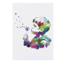 'Dandelion Blower' Temporary Tattoo - Water Resistant, Skin-Safe, Non-Toxic Transfer (TO00074737)