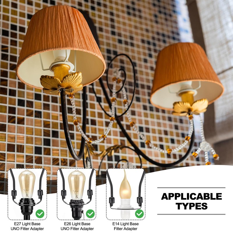 YOKIVE E27 E26 Lamp Harp Saddle Base, 1 Set 1.7"/1.4"