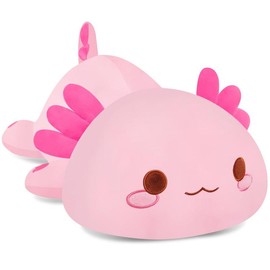 SNOWOLF 11.8" 19.7" Axolotl Plush Pillow Cat Plush Pillow Cute and Soft Axolotl Stuffed Animal Plush Cat  Unicorn Dinosaur Fox Plushie Toy Great Gift For Kids Christmas Gift for Boys Girls:_pink axolotl_50cm/19.7inch
