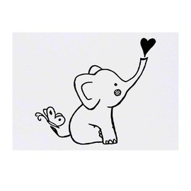'Baby Elephant' Temporary Tattoo - Water Resistant, Skin-Safe, Non-Toxic Transfer (TO00027253)