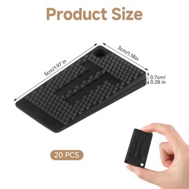 20 Pack Washing Machine & Refrigerator Foot Pads, Flexible Rubber Leveling Shims, Non-Slip Stackable Black Furniture Levelers, Home Improvement Table Wedges, Waterproof Cabinet & Chair Shims