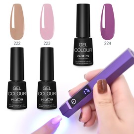 KADS Nail Polish Curing Lamp Digital Screen with 3 Bottles 7ml Nail Gel Polish Suitable for Nail Manicure at Home Salon