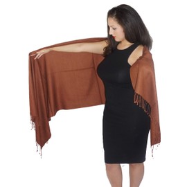 Silk-Scarf-Shawl-blanket-poncho-dress shawl-graduation stole-hair scarf-head wrap-mens scarf-keffiyeh-Pashmina-shrug-shemagh (Cinnamon Chocolate)