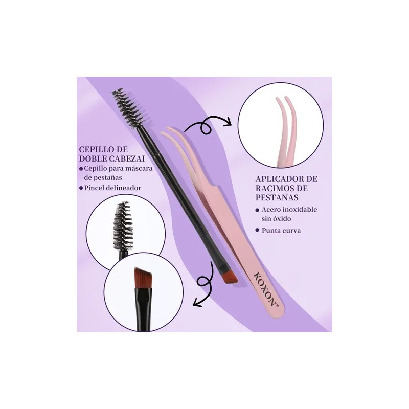 120pzs Extensiones Pestañas Raíces Curvatura D 8-18mm, K28